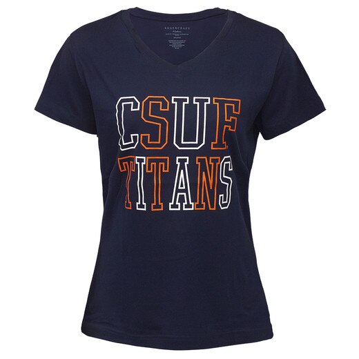 Boxercraft Dual Colored V-neck Tee - Navy